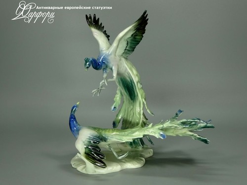 Купить фарфоровую статуэтку Alka Kunst Играющие павлины